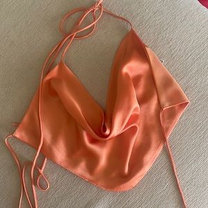 Cow neck orange top size small